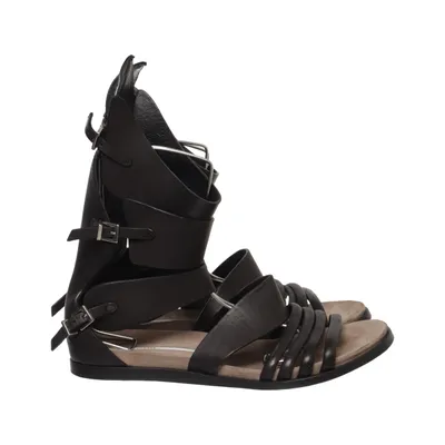 Gladiator sandalen (Zwart) van Camilla Skovgaard Leer