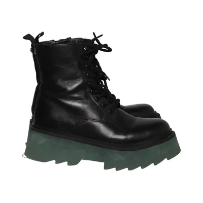 Veterlaarzen (Zwart, Groen) van Apepazza Leer