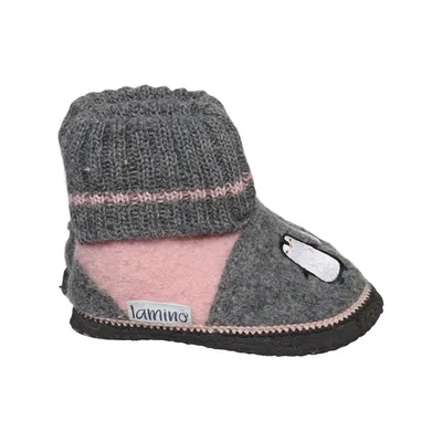 Slippers (Gray, Pink) from Lamino Wool