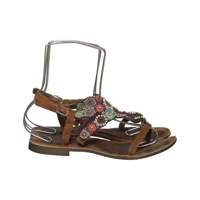 Sandales (Marron, Multicolore) de Lazamani Cuir