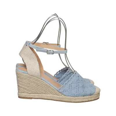 Chaussure compensées (Bleu, Beige) de Clou Cuir