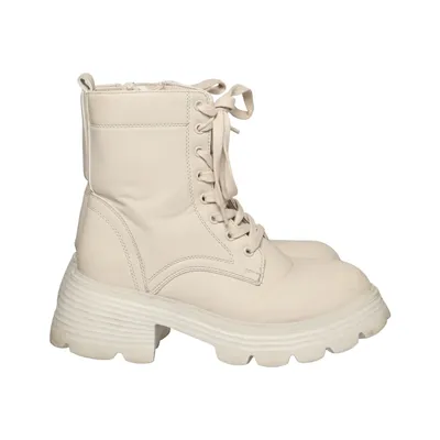 Bottes à lacets (Beige) de Polaris Cuir