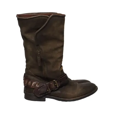 Cowboylaarzen (Bruin) van Apidura Leer