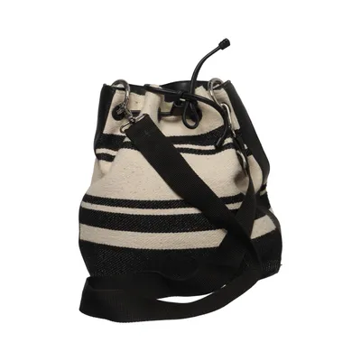 Shoulder-bag (Black, White) from & Other Stories Cotton, Leather, Polyester