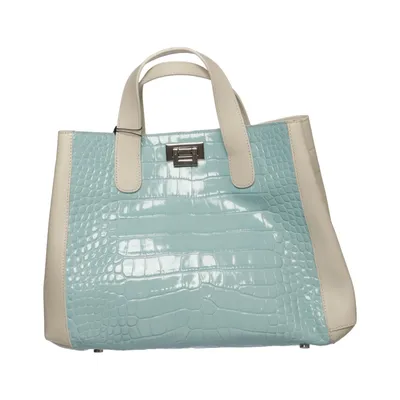 Håndtaske (Blå, Beige) fra Mandarina Duck Læder