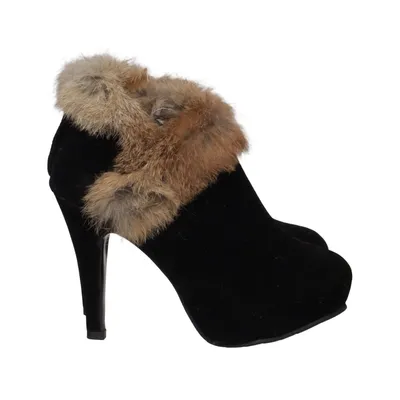 Heeled boots (Black) Leather