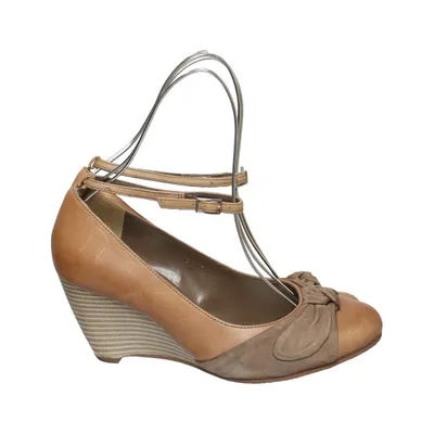 Chaussure compensées (Marron) de Bata Cuir