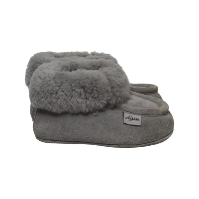 Slippers (Gray) from Axelda Leather, Wool