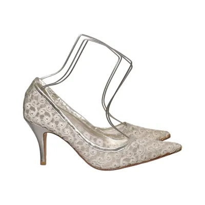 Pumps (White, Silver) from Rebeca Sanver Leather