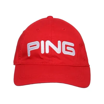 Honkbalpet (Rood, Wit, Grijs) van Ping Katoen