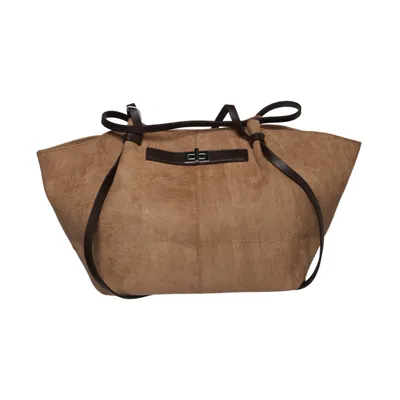 Handbag (Beige, Brown) from Gina Tricot Elastane, Polyester