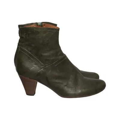 Heeled boots (Green) from Riccardo Cartillone Leather