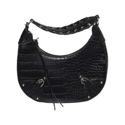 Handväska (Svart) från Glitter Polyester, Polyuretan