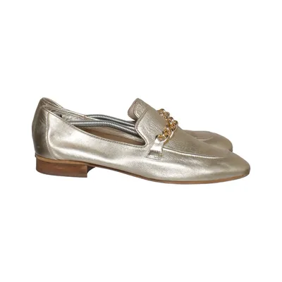 Loafers (Gold) from Tosca Blu Leather
