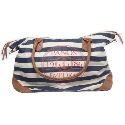 Strandtas (Blauw, Wit, Bruin) van Panos Emporio