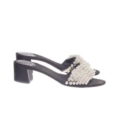 Mules (Weiß, Schwarz) von Tory Burch Leder