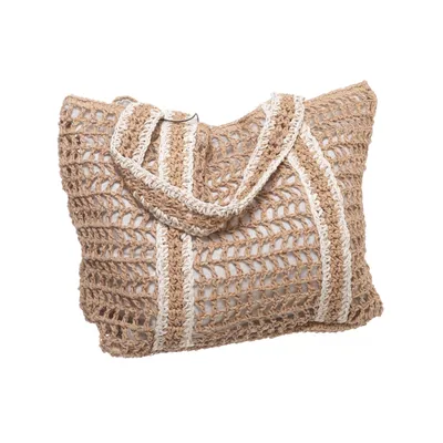 Håndtaske (Beige, Hvid) fra Pull & Bear