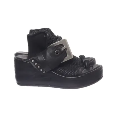 Chaussure compensées (Noir) de A.S.98 Cuir