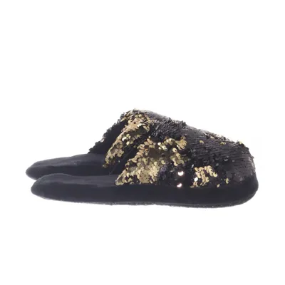 Slippers (Black, Gold) from Depot Polyester