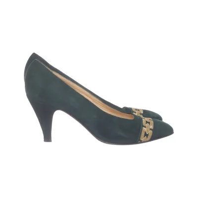 Escarpins (Vert, Or) de Sergio Rossi Cuir
