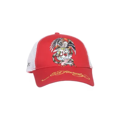 Trucker cap (Red, White) from Ed Hardy x Urban Outfitters