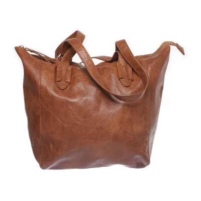 Handbag (Brown) from Punto Roma Polyester, Polyurethane