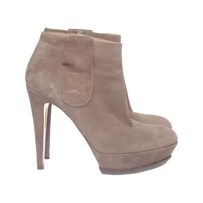 Bottes à talons (Beige) de Pura Lopez Cuir