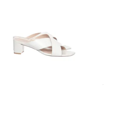Muiltjes (Wit) van Stuart Weitzman Leer