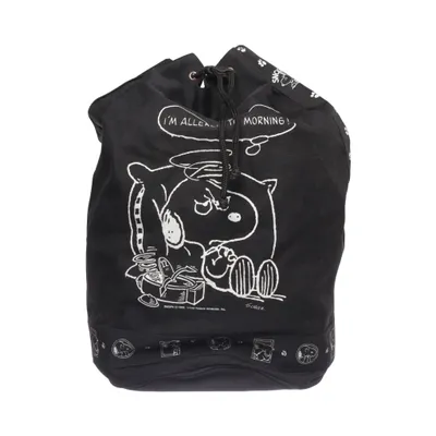 Ryggsäck (Svart, Vit) från Snoopy Bomull
