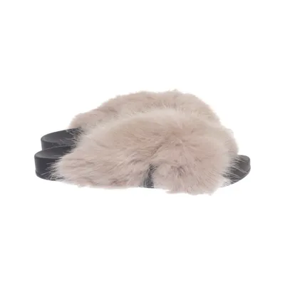 Chaussons (Beige, Noir) de Lucky Shoes Fourrure