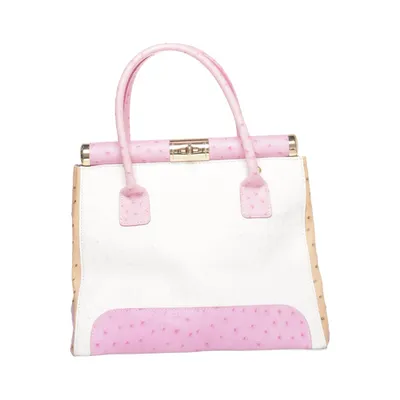 Handbag (White, Pink, Beige) from Pelle di Giada