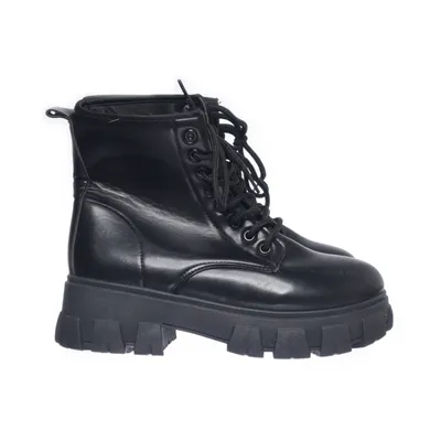 Laced boots (Black) from She & In Faux leather