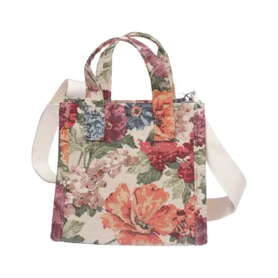 Shoulder-bag (Beige, Multicolored) from Lindex Cotton, Polyester