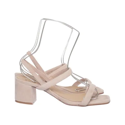 High heel sandals (Beige) from KMB Leather