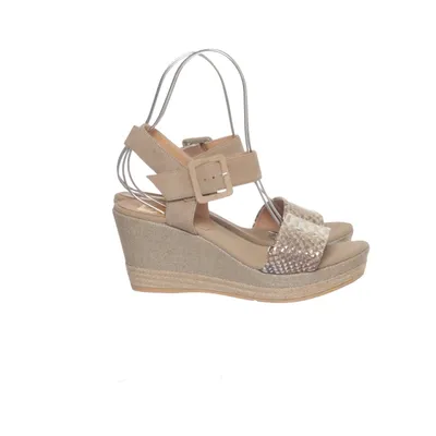 Wedges (Beige, Gold, Multicolored) from Kanna Leather