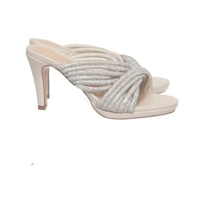 Mules (Beige, Argent) de Clou