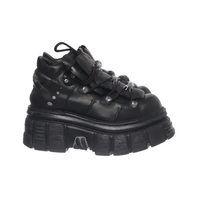 Laced boots (Black) from New Rock Polyurethane