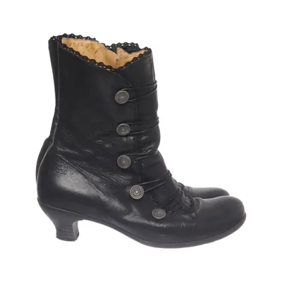 Heeled boots (Black) from Saki Collection Leather