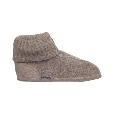 Slippers (Brown) from Haflinger Wool