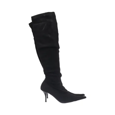 Boots (Black) from Lavorazione Artigianale Faux suede