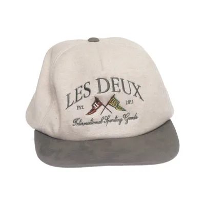 Baseballkasket (Beige, Grøn) fra Les Deux Elastan, Polyester, Viscose