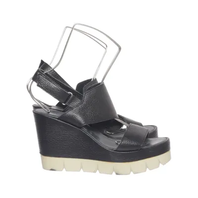 Wedges (Black) from Shoe Biz Copenhagen Leather