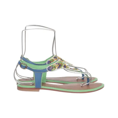 Sandales (Vert, Bleu, Multicolore) de Christophe Sauvat Cuir