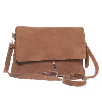 Shoulder-bag (Brown) from Mango Leather