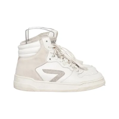 Baskets (Blanc, Beige) de Hub Cuir