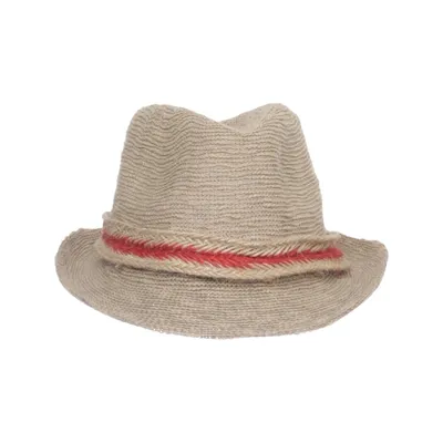 Fedora hat (Beige, Red) from Zara Accessories Cotton, Polyester