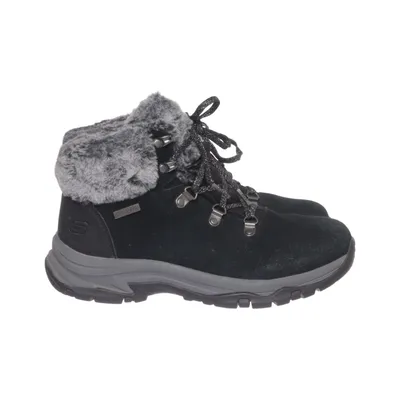 Kängor (Svart, Grå) från Skechers Pälsimitation, Skinn