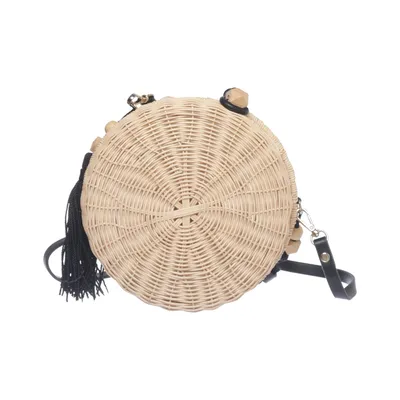 Shoulder-bag (Beige, Black) from Mango Cotton
