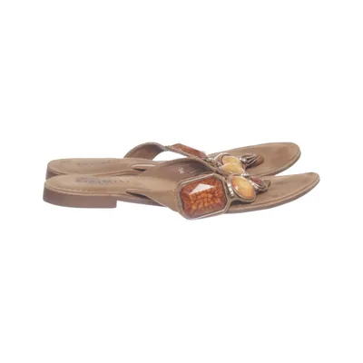 Flip-flops (Brown) from Lazamani Leather