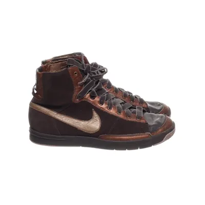 Canvas shoes (Brown, Gold) from Nike Suede, Leather